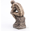 Rodin der Denker warf Harzstatue Bronze Finish